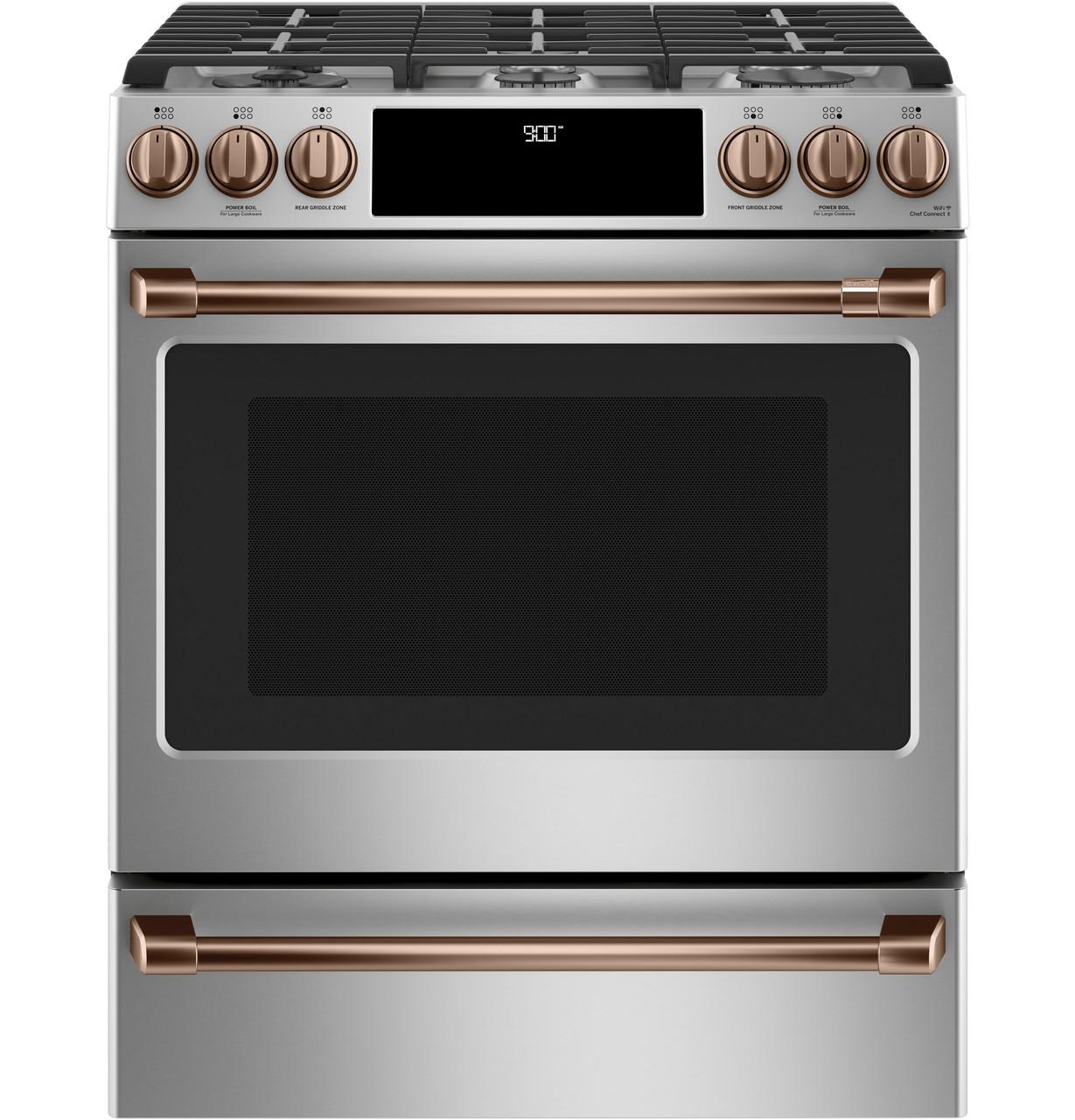 Cafe CXFCGHKPMCU CAF(EBACK)™ Front Control Gas Knobs and Handles - Brushed Copper
