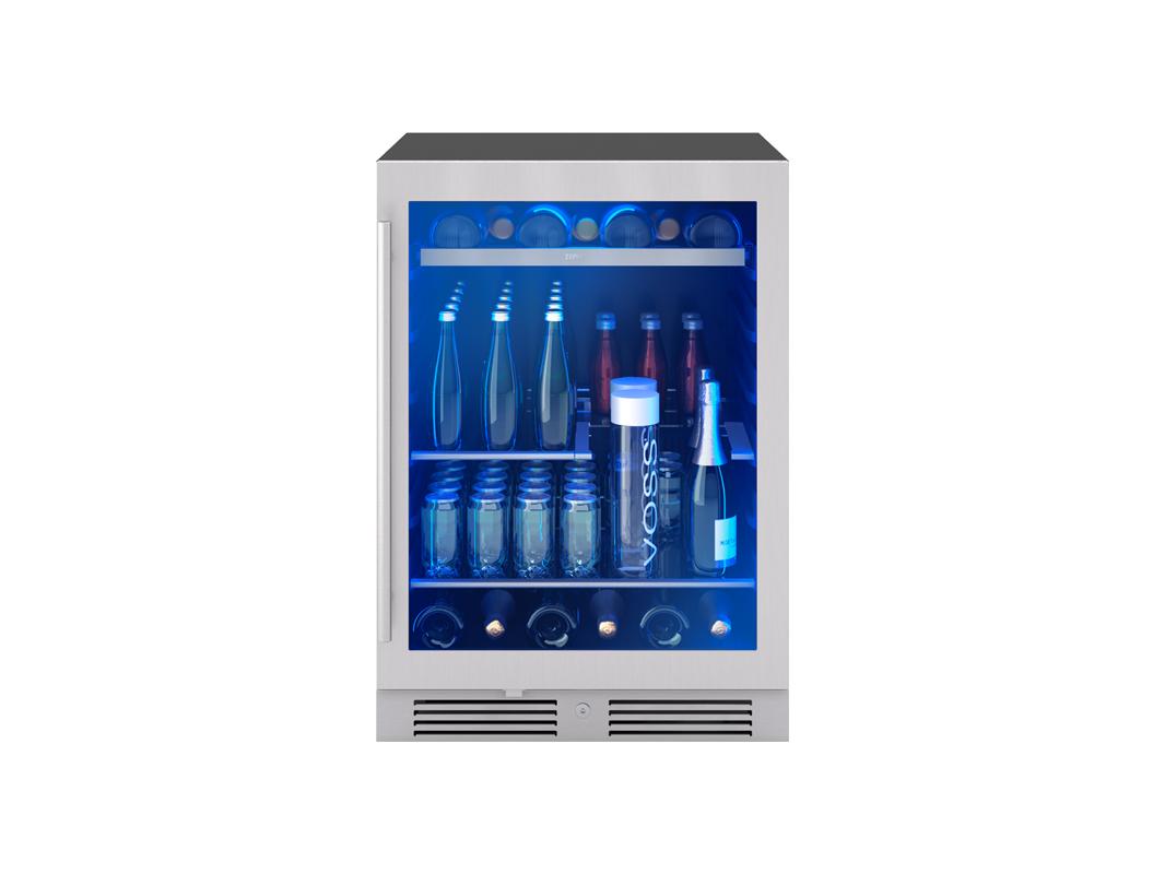 PRB24C01CG Presrv Bev Cooler, 24in UC, SS+Gls, Rvs Door, 1Z