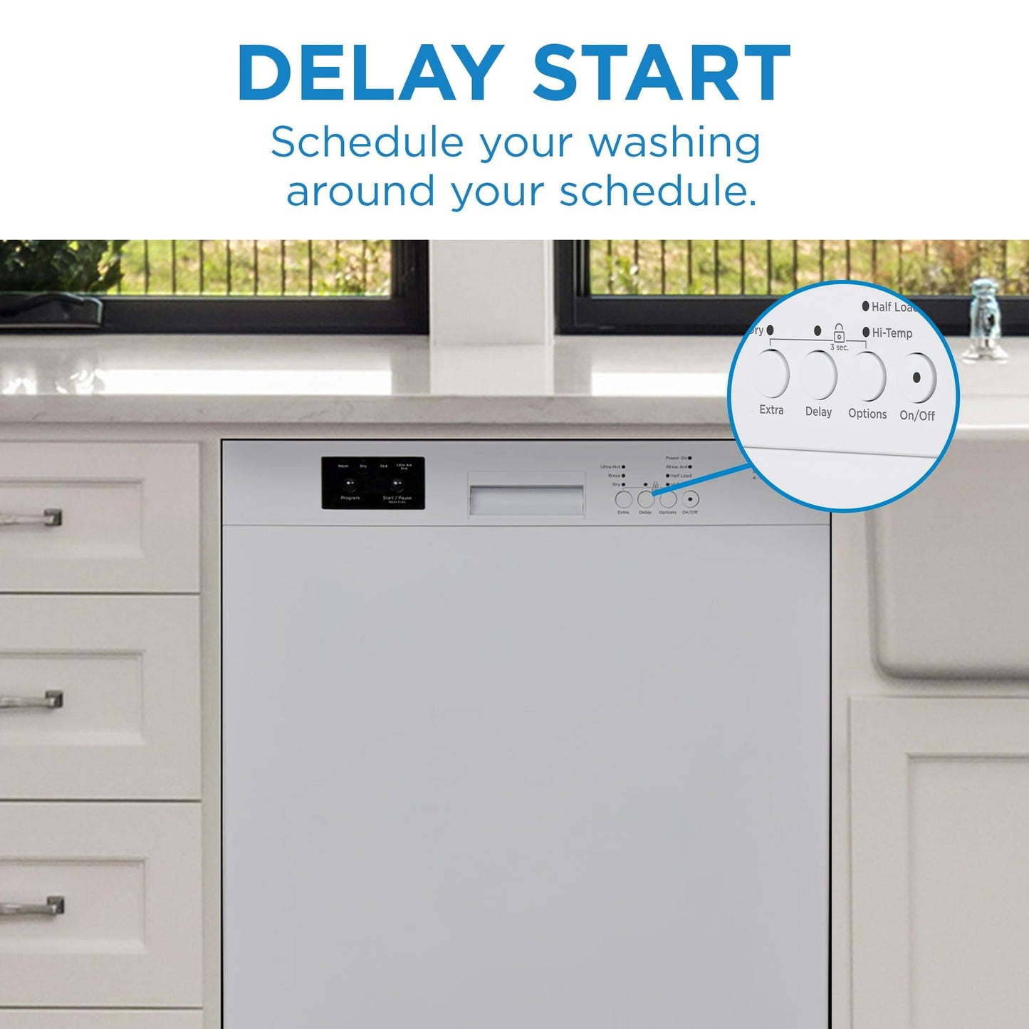 DDW2400EW Danby 24" Wide Built-in Dishwasher in White