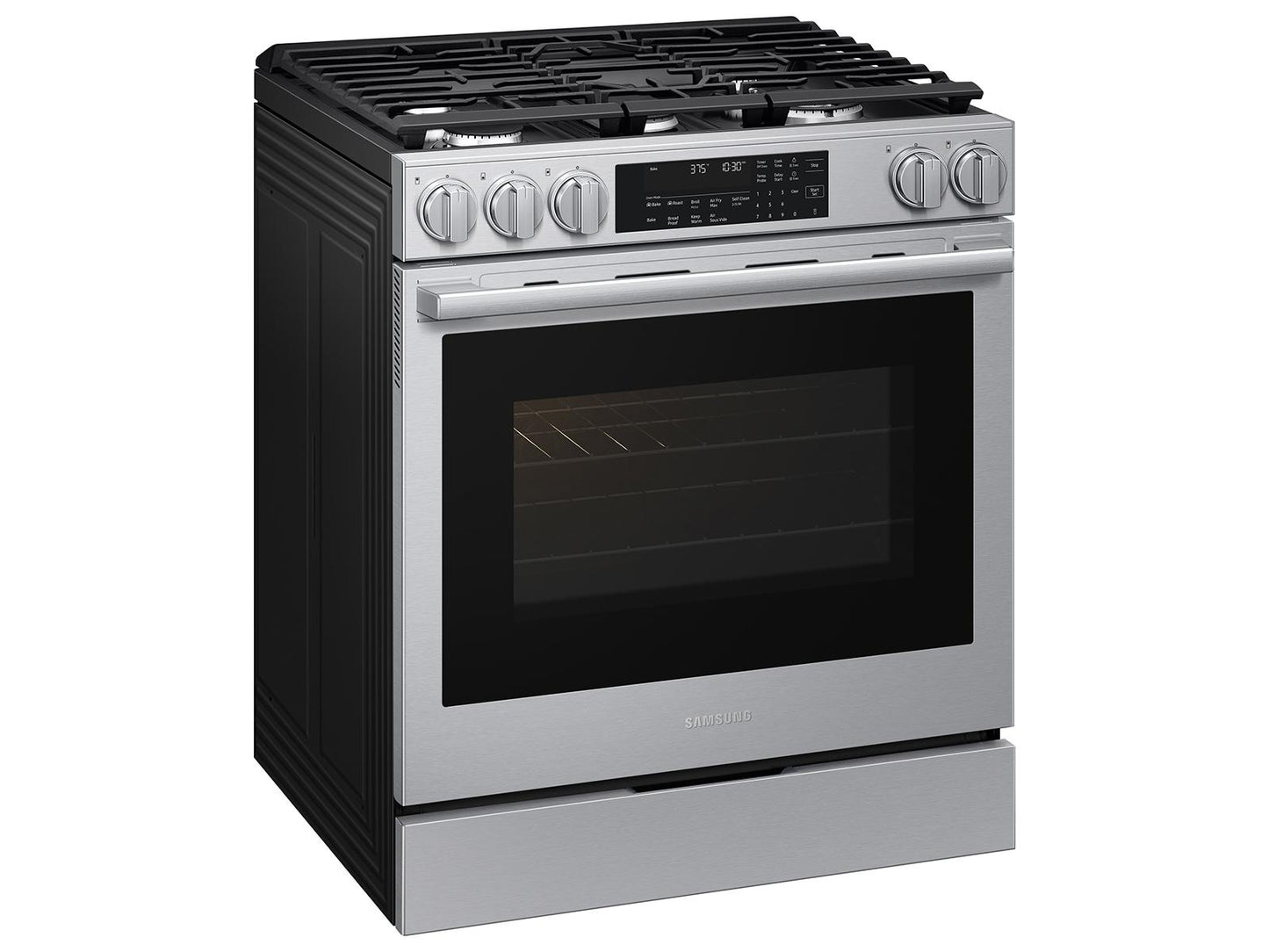 Samsung NSG90H60SR Bespoke Smart Slide-in Gas Range Pro Style Elite Design  Illuminated Knobs  Air Fry Max