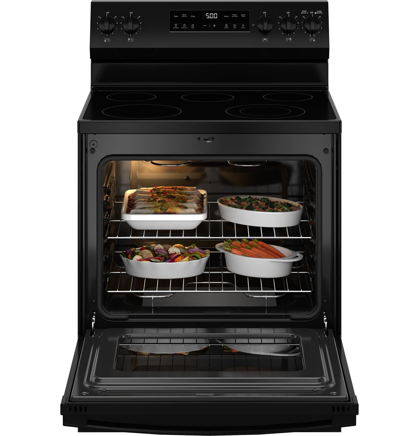 GRF500PVBB GE® ENERGY STAR® 30" Free-Standing Electric Range with Crisp Mode