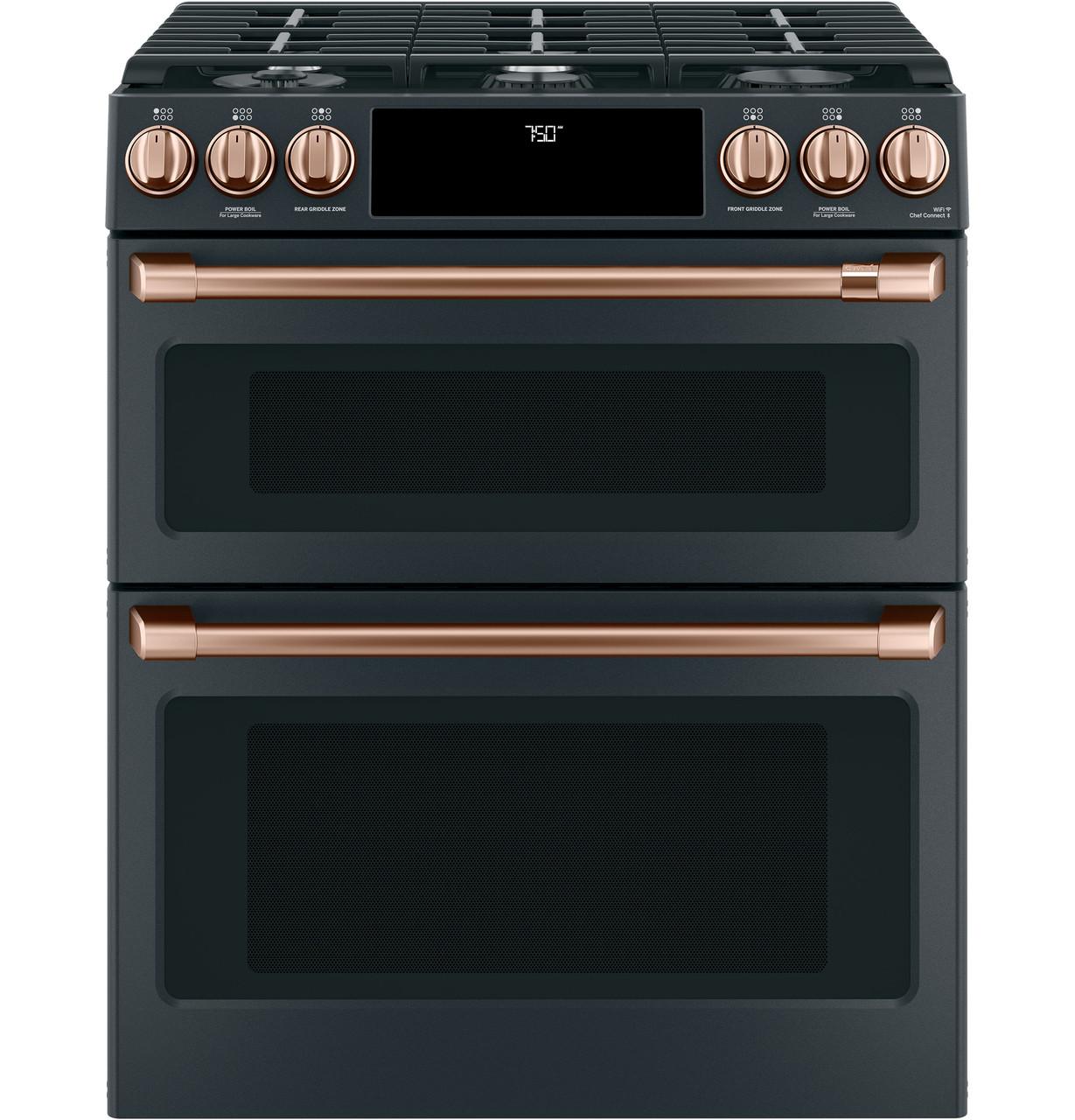 Cafe CXFCGHKPMCU CAF(EBACK)™ Front Control Gas Knobs and Handles - Brushed Copper