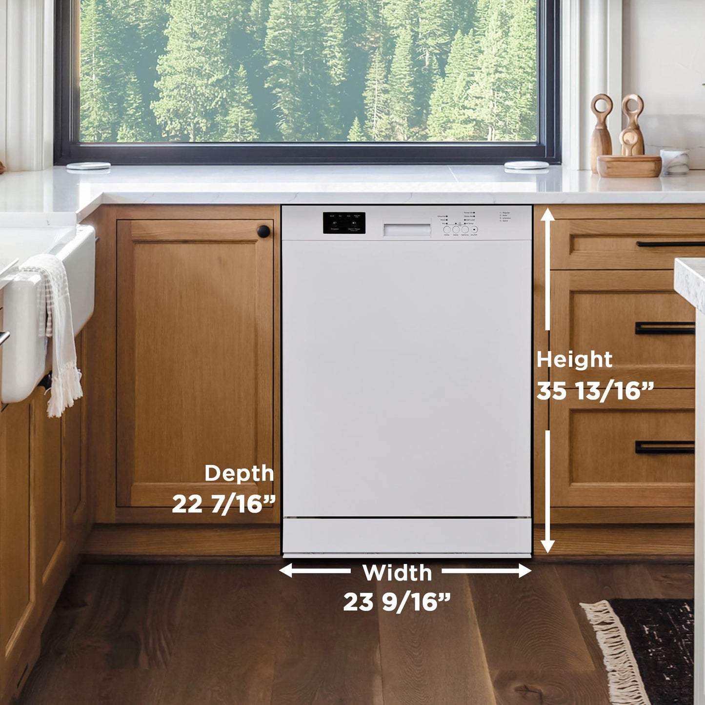 DDW2400EW Danby 24" Wide Built-in Dishwasher in White