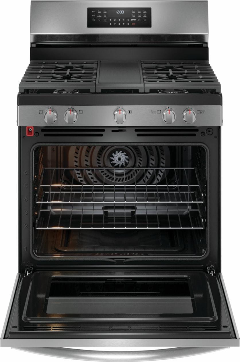 Frigidaire GCRG3060BF 30" Rear Control Gas Range with Total Convection