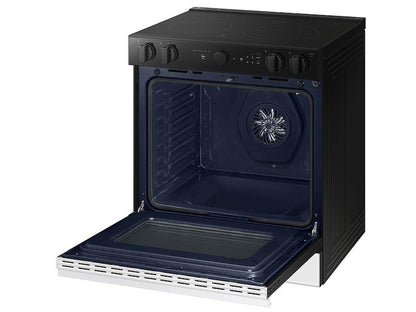 Samsung NSE6DB850212 Bespoke 6.3 cu. ft. Smart Slide-In ENERGY STAR® Certified Electric Range with Air Fry in White Glass