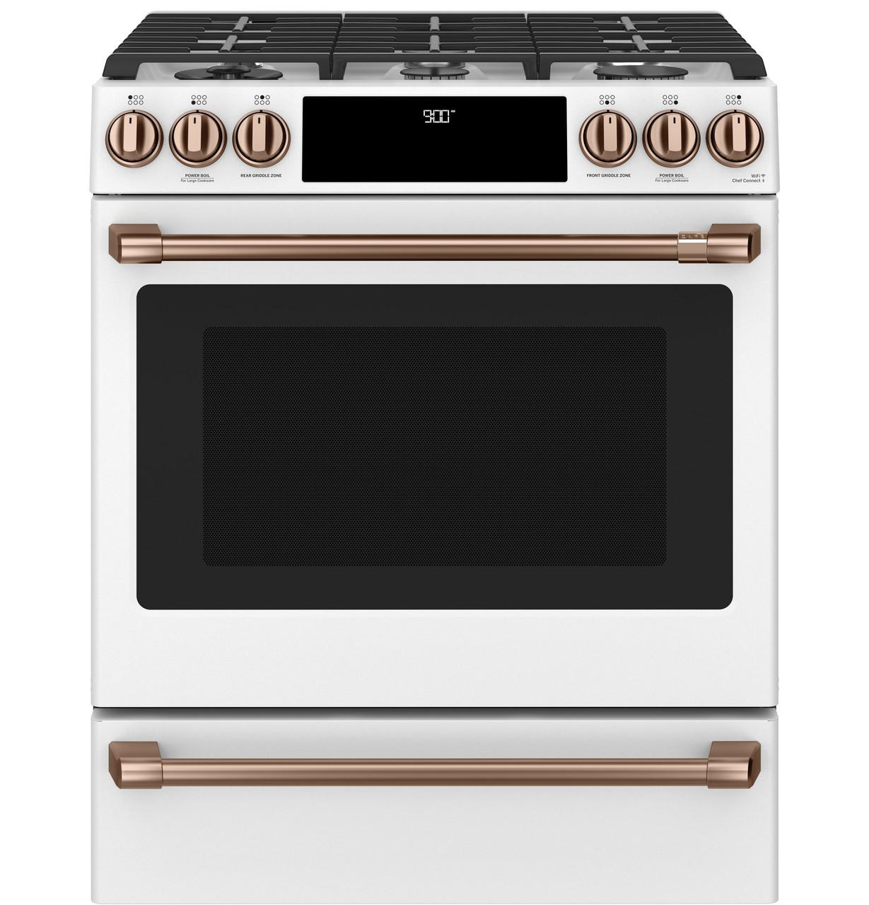 Cafe CXFCGHKPMCU CAF(EBACK)™ Front Control Gas Knobs and Handles - Brushed Copper