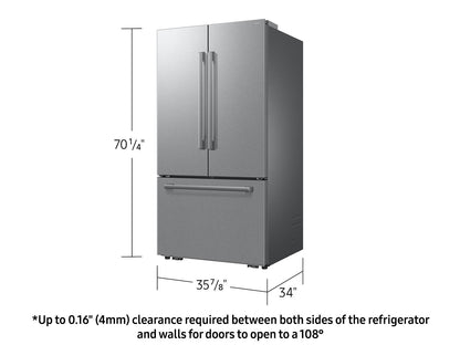 Samsung RF70H30KER Bespoke AI 3-Door French Door Zero Clearance Fit  In-Door Tall Dispenser  30 cu.ft.
