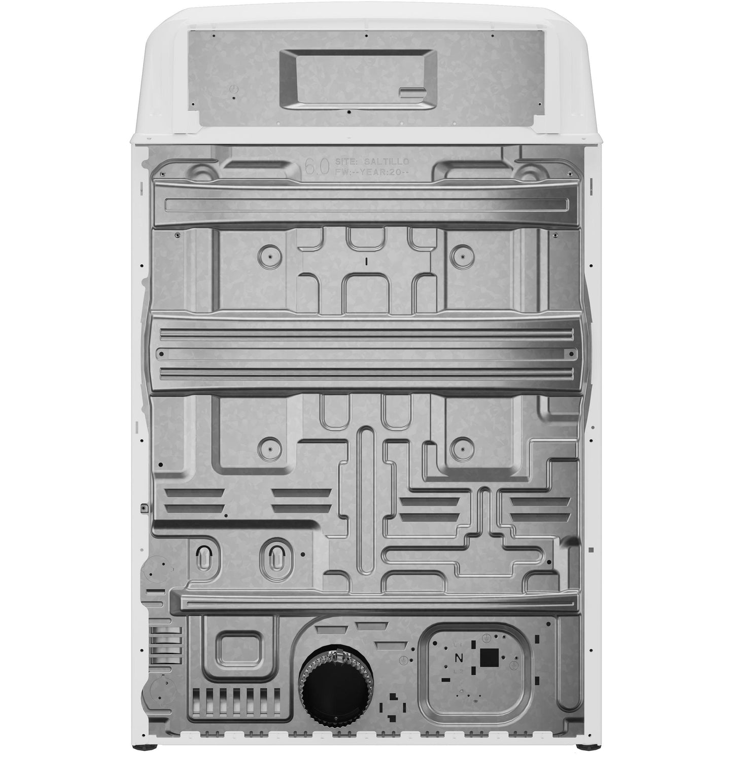 GTX38GASWWS GE® 6.2 cu. ft. Capacity Gas Dryer with Up To 120 ft. Venting and Shallow Depth