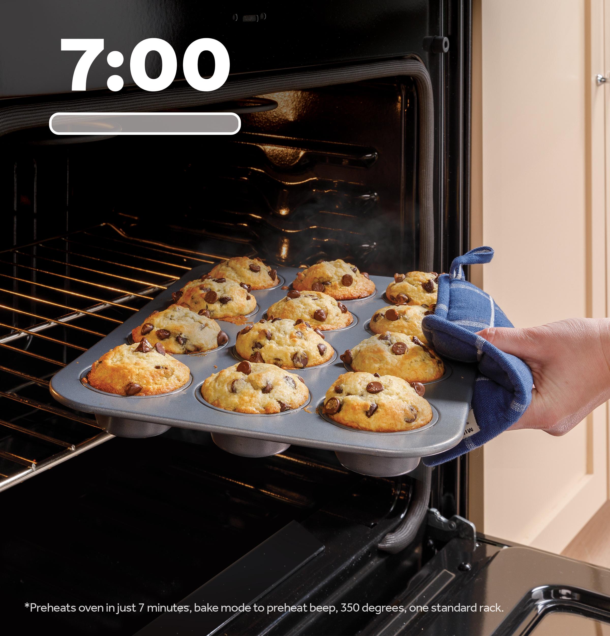 GRS600AVES GE® 30" Slide-In Electric Convection Range with No Preheat Air Fry and EasyWash™ Oven Tray