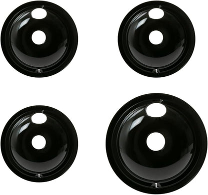 Ge Appliances GE3618PA Range 4-Piece Porcelain Drip Pan Set - 4-Pack Includes 3 6" and 1 8" Pans