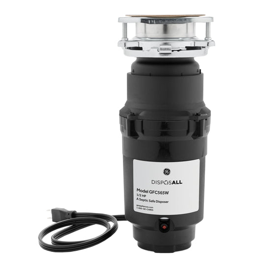 GFC565W GE DISPOSALL® 1/2 HP Continuous Feed Garbage Disposer Corded