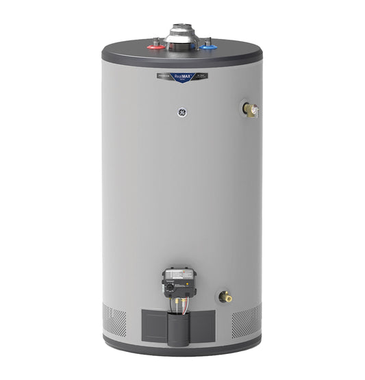 GG50S10BXR GE RealMAX Premium 50-Gallon Short Natural Gas Atmospheric Water Heater