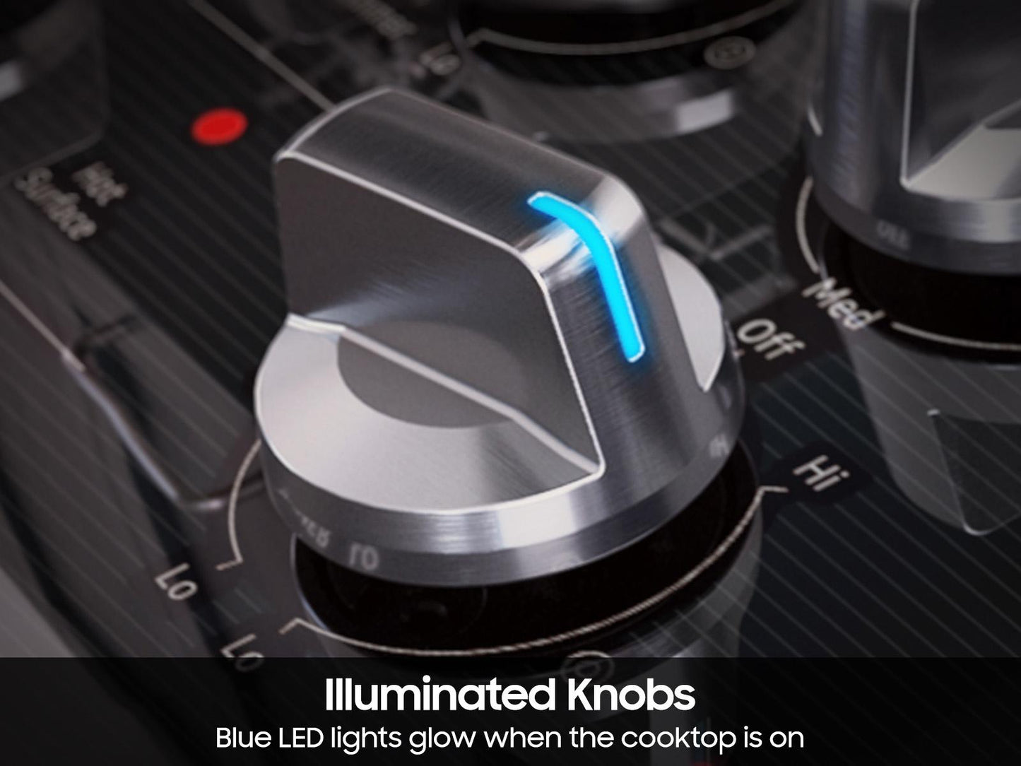 Samsung NZ30FG6332RK Electric Cooktop Illuminated Knobs  Wi-Fi  Rapid Boil