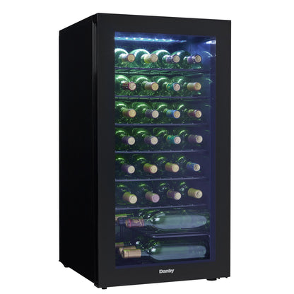 DWC036A2BDB6 Danby 36 Bottle Free-Standing Wine Cooler in Black