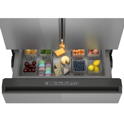 Cafe CJE23DM5WS5 CAF(EBACK)™ ENERGY STAR® 23.2 Cu. Ft. Smart Counter-Depth 4-Door French-Door Refrigerator in Platinum Glass With Dual-Dispense AutoFill Pitcher
