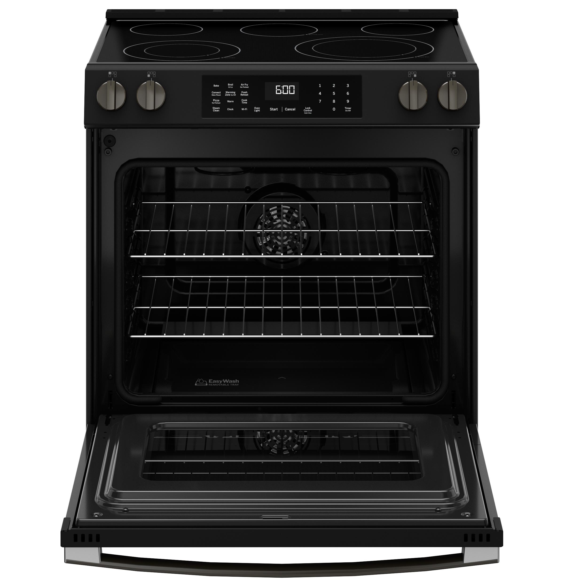 GRS600AVDS GE® 30" Slide-In Electric Convection Range with No Preheat Air Fry and EasyWash™ Oven Tray