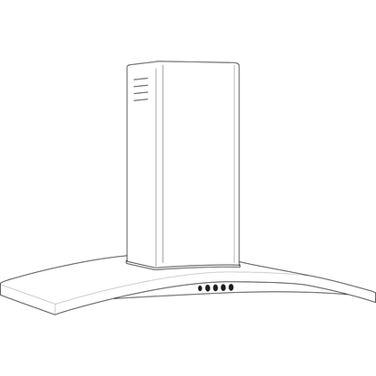 Cafe UVW7301SWSS 30" Wall-Mount Chimney Hood