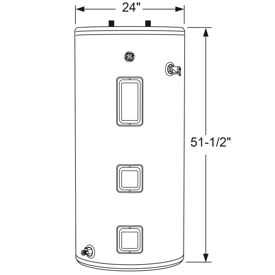 GE50S10BAM GE® 50 Gallon Short Electric Water Heater