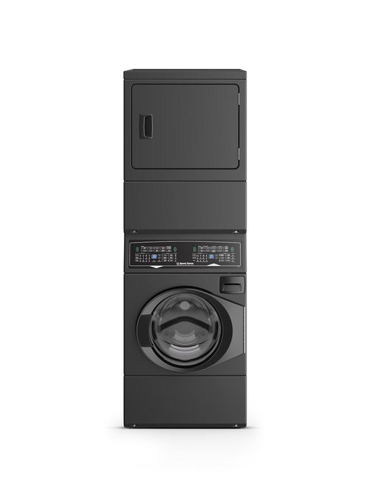 Speed Queen SF7008BE Matte Black Stacked Washer - Electric Dryer