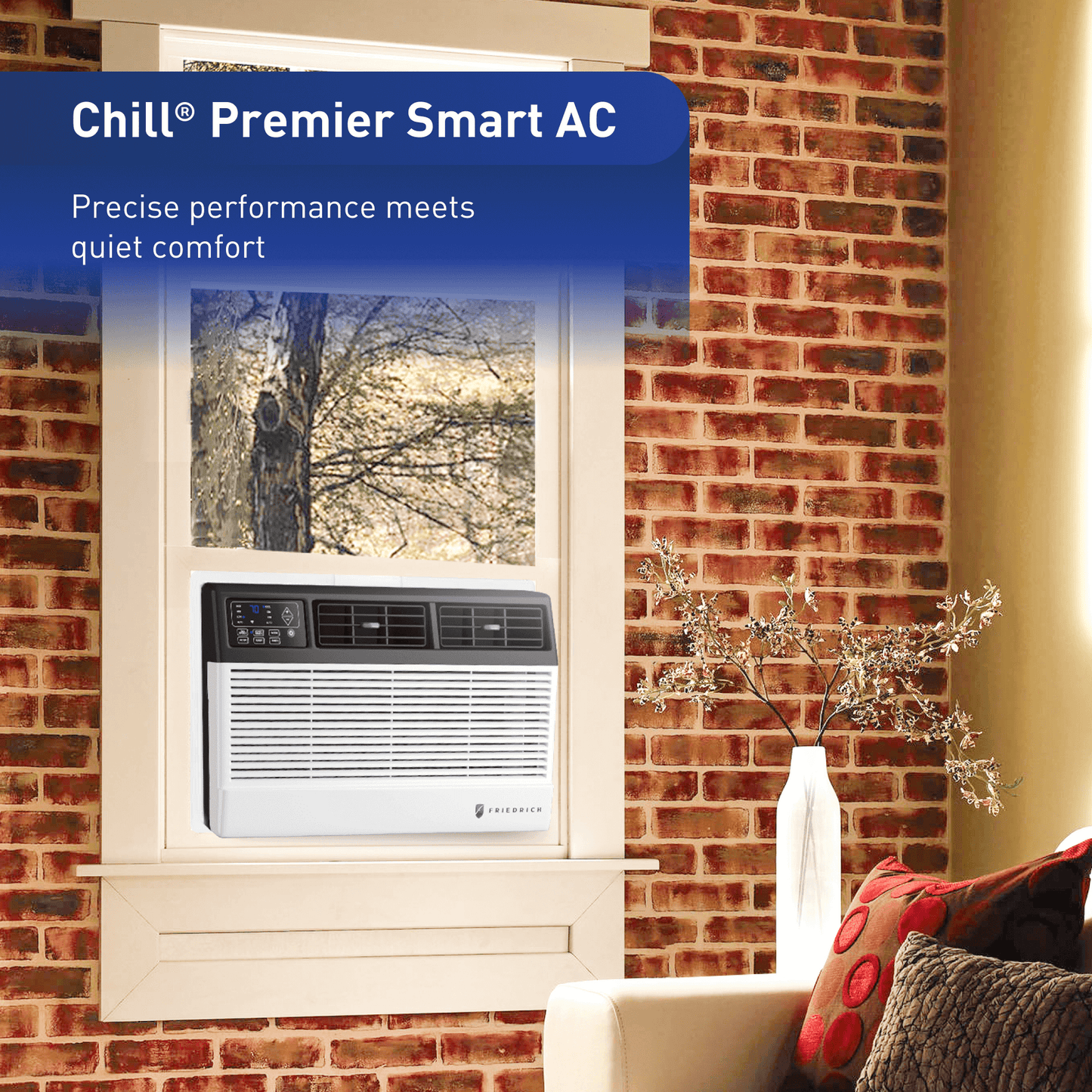 CCF12B10C Friedrich Chill Premier 12,000 BTU 115V Smart Window Air Conditioner - Cool Only