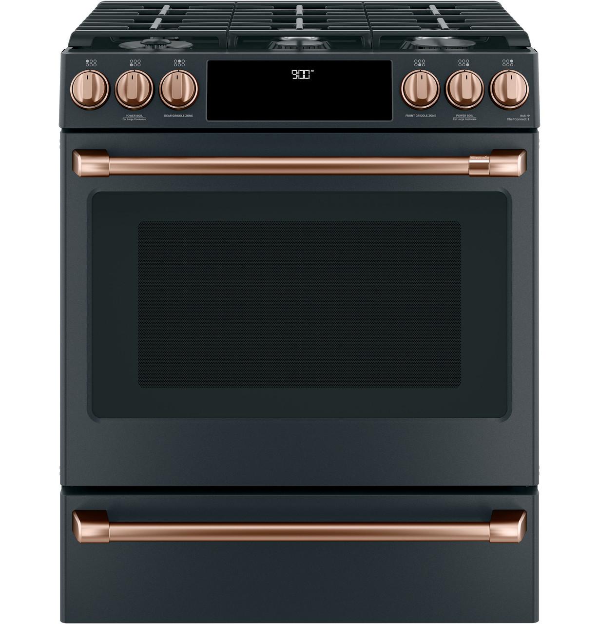 Cafe CXFCGHKPMCU CAF(EBACK)™ Front Control Gas Knobs and Handles - Brushed Copper