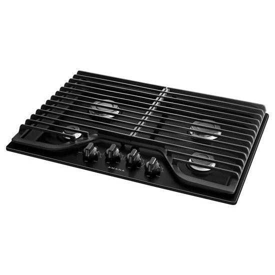 Amana® 30-inch Gas Cooktop with 4 Burners - Black