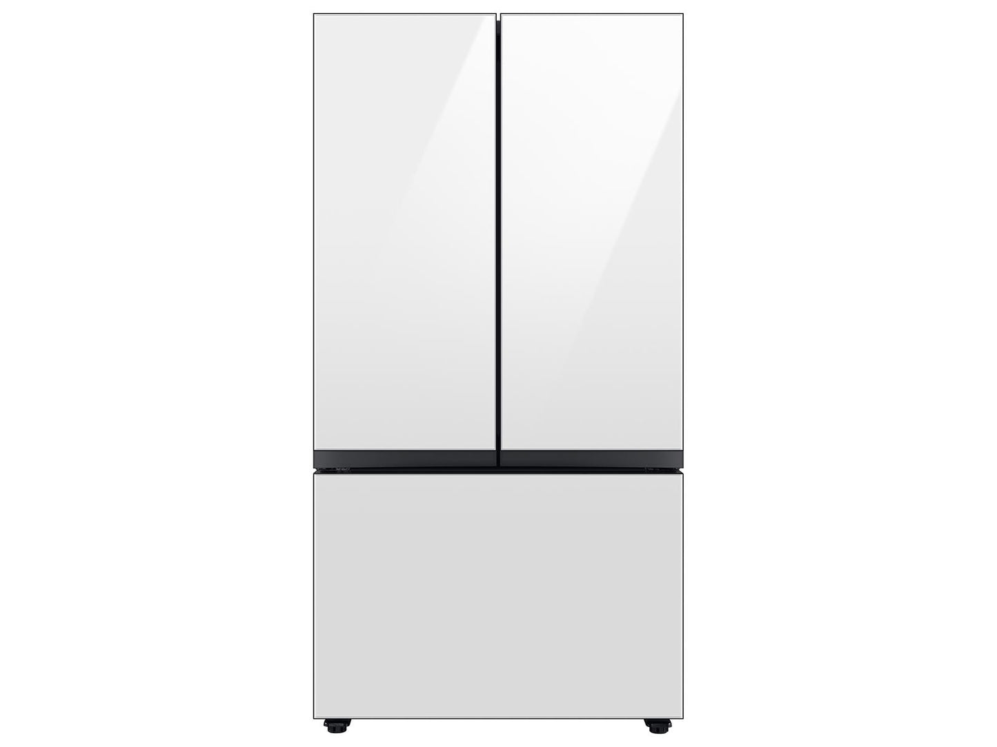 Samsung RF30BB620012 Bespoke 3-Door French Door Refrigerator 30 cu. ft. in White Glass with AutoFill Water Pitcher