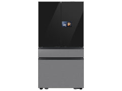Samsung RF90F29BECR Bespoke 29 cu. ft. 4-Door French Door Refrigerator with AI Home & AI Vision Inside™ in Charcoal Glass and Stainless Steel