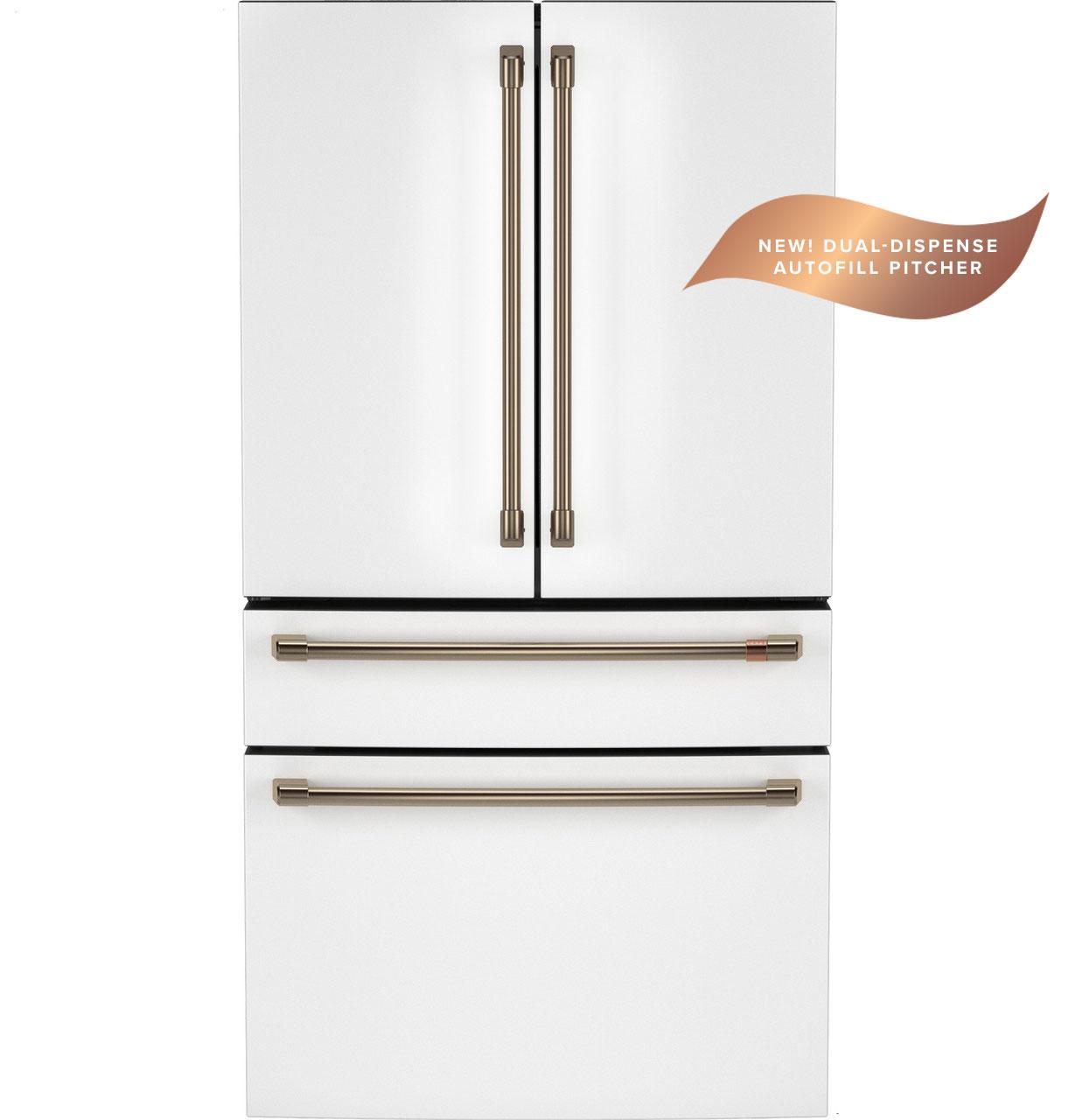 Cafe CJE23DP4WW2 CAF(EBACK)™ ENERGY STAR® 23.2 Cu. Ft. Smart Counter-Depth 4-Door French-Door Refrigerator With Dual-Dispense AutoFill Pitcher
