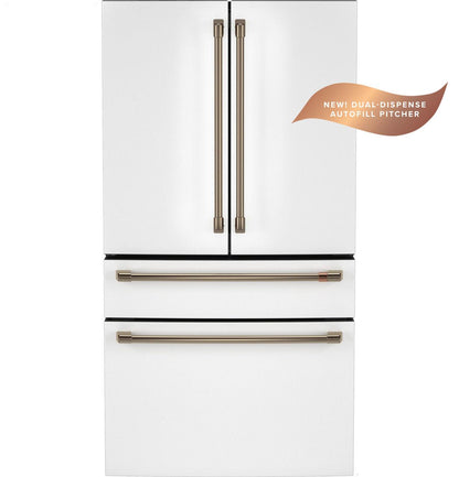 Cafe CJE23DP4WW2 CAF(EBACK)™ ENERGY STAR® 23.2 Cu. Ft. Smart Counter-Depth 4-Door French-Door Refrigerator With Dual-Dispense AutoFill Pitcher