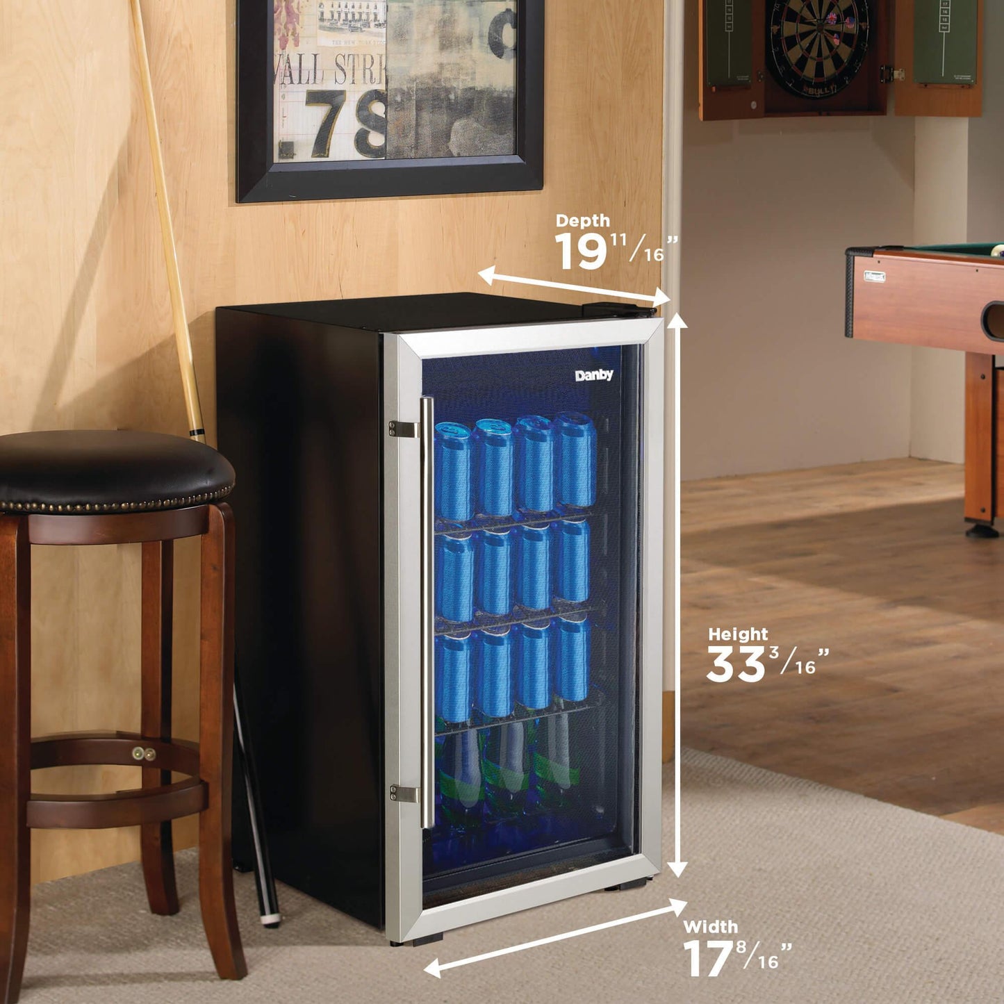 DBC117A2BSSDD6 Danby 3.1 cu. ft. Free-Standing Beverage Center in Stainless Steel