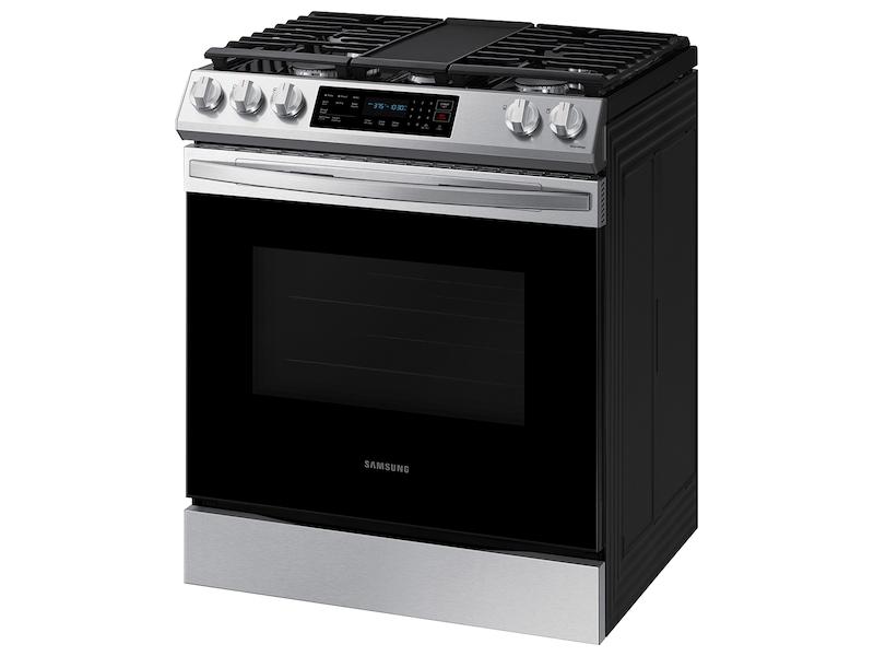 Samsung NX60BG8315SS 6.0 cu. ft. Smart Slide-in Gas Range with Air Fry & Convection in Fingerprint Resistant Stainless Steel