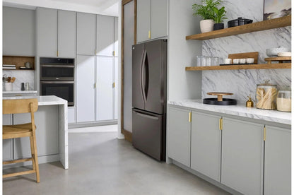 Lg LRFLC2706D 36" Wide, 27 cu ft. 3 Door French Door, C/Depth Refrigerator with Internal Water Dispenser, PrintProof Black Stainless Steel