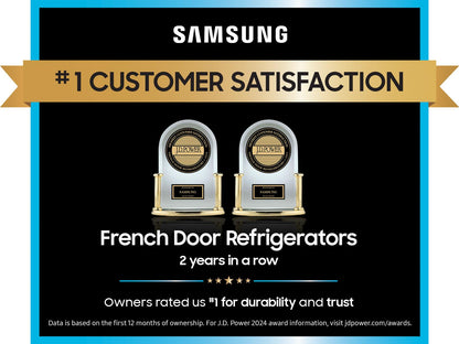 Samsung RF29DB9750QLAA Bespoke 4-Door Flex™ Refrigerator (29 cu. ft.) with Beverage Zone™ and Auto Open Door in Stainless Steel