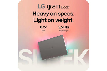 15U50TGARS1U1 LG gram Book 15.6 Inch, Thin and Lightweight Laptop, Windows 11 Home, Intel® Core™ i5-1334U, 8GB RAM, 256GB SSD, Titan Silver