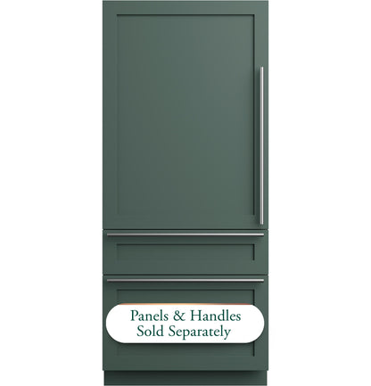 CIC36LK6ZII CAFE™ 36" Panel-Ready Integrated Bottom-Freezer Refrigerator - Left Swing