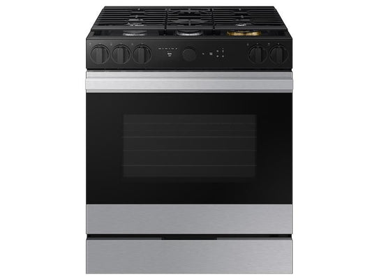 Samsung NSG6DG8500SR Bespoke 6.0 cu. ft. Smart Slide-In Gas Range with Air Sous Vide & Air Fry in Stainless Steel
