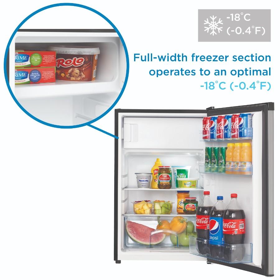 DCR045B1BSLDB Danby 4.5 cu. ft. Compact Fridge with True Freezer in Stainless Steel