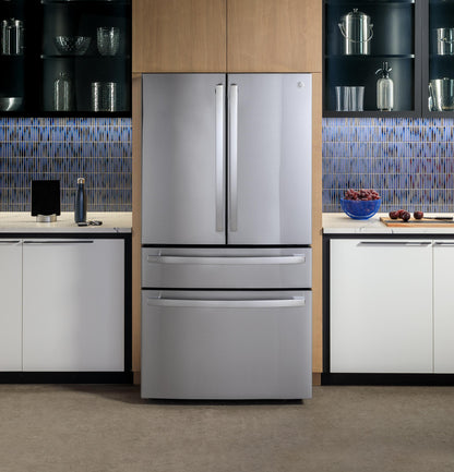 PJE23BYWFS GE Profile™ ENERGY STAR® 23.2 Cu. Ft. Smart Counter-Depth Fingerprint Resistant 4-Door French-Door Refrigerator