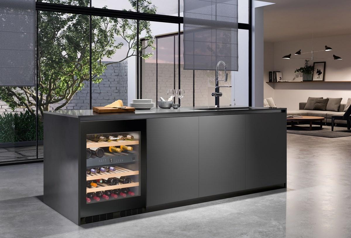 Liebherr WUGB3400 Undercounter Wine Cabinet, 24", Lock, 2 Zone, Reversible Door