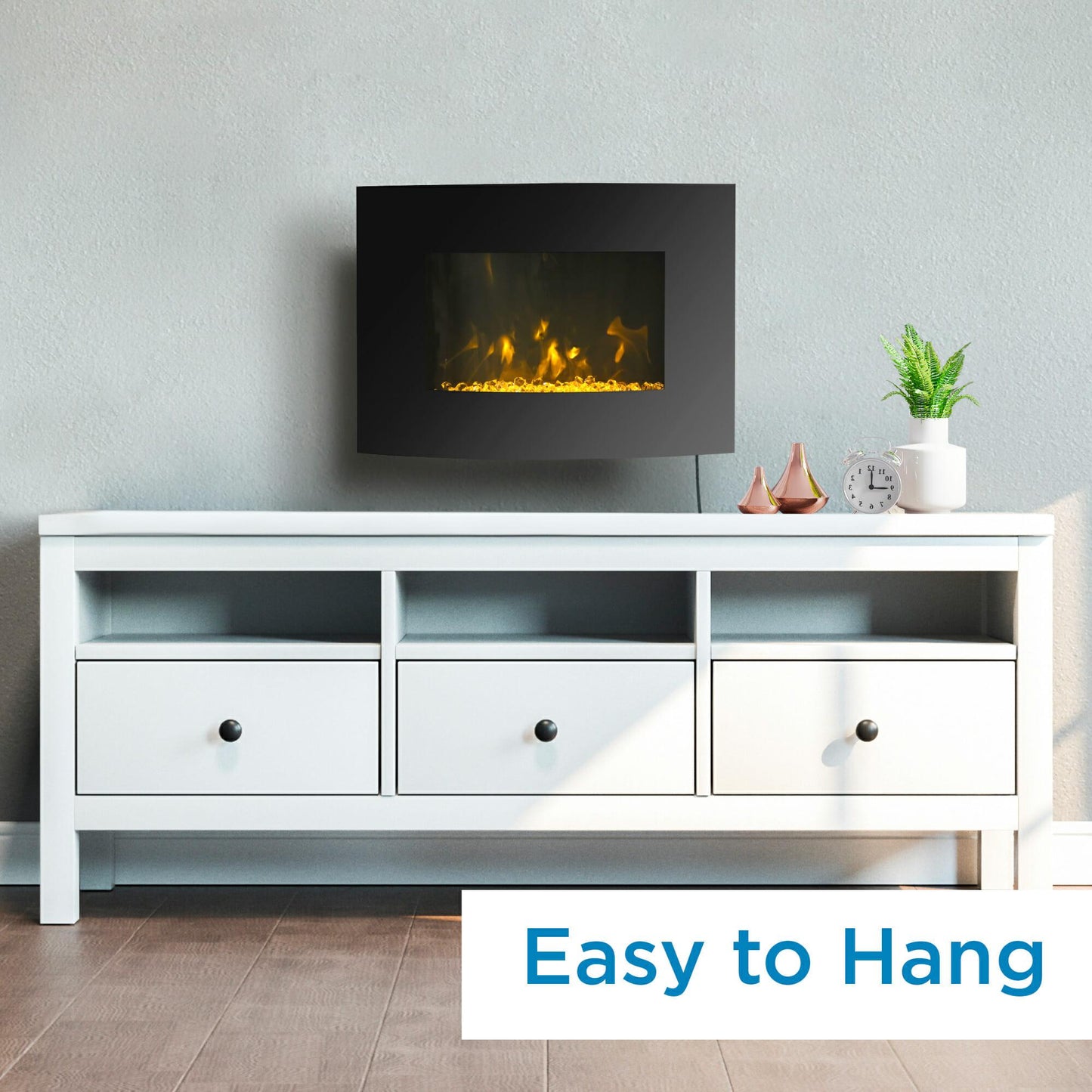 DDEF02213BD13 Danby Designer 22" Wall Mount Electric Fireplace in Black