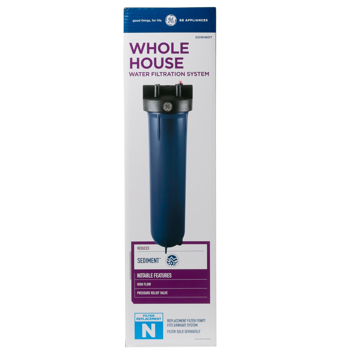 GXWH60T GE WHOLE HOUSE HIGH FLOW WATER FILTRATION SYSTEM