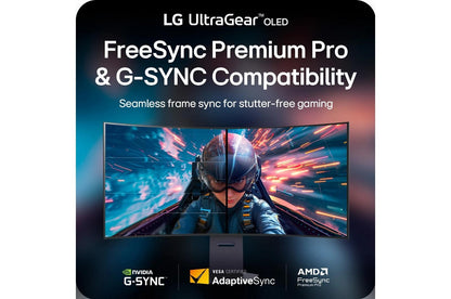 Lg 45GX950AB 45 Inch UltraGear™ evo OLED 5K2K WUHD 165Hz or WFHD Dual Mode 330Hz 0.03ms G-sync Compatible DisplayPort 2.1 Gaming Monitor