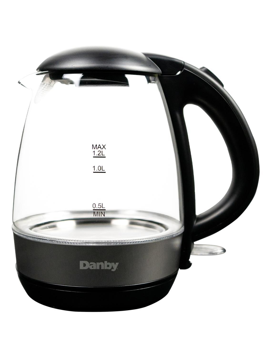 DBKT12013BD11 Danby 1.2L Glass Kettle in Black