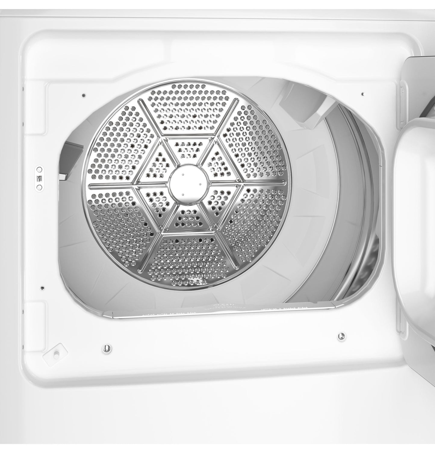 GTD38EASWWS GE® 7.2 cu. ft. Capacity Electric Dryer with Up To 120 ft. Venting and Reversible Door