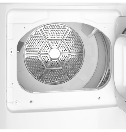 GTD38EASWWS GE® 7.2 cu. ft. Capacity Electric Dryer with Up To 120 ft. Venting and Reversible Door