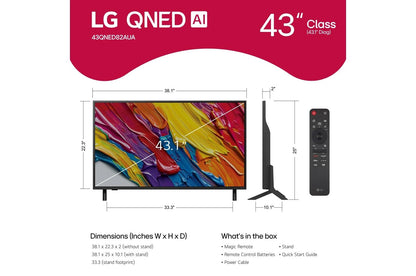 Lg 43QNED82AUA 43 Inch Class LG QNED AI QNED82A 4K Smart TV 2025