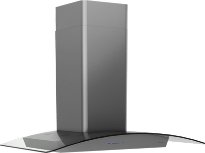 Zephyr ZRVE30CBSGG Ravenna Wall, 30in, Black SS+Gray Glass, LED