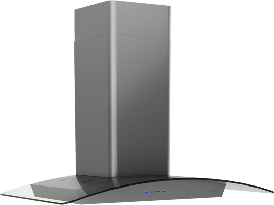 Zephyr ZRVM90CBSGG Ravenna Wall, 90cm, Black SS+Gray Glass, LED