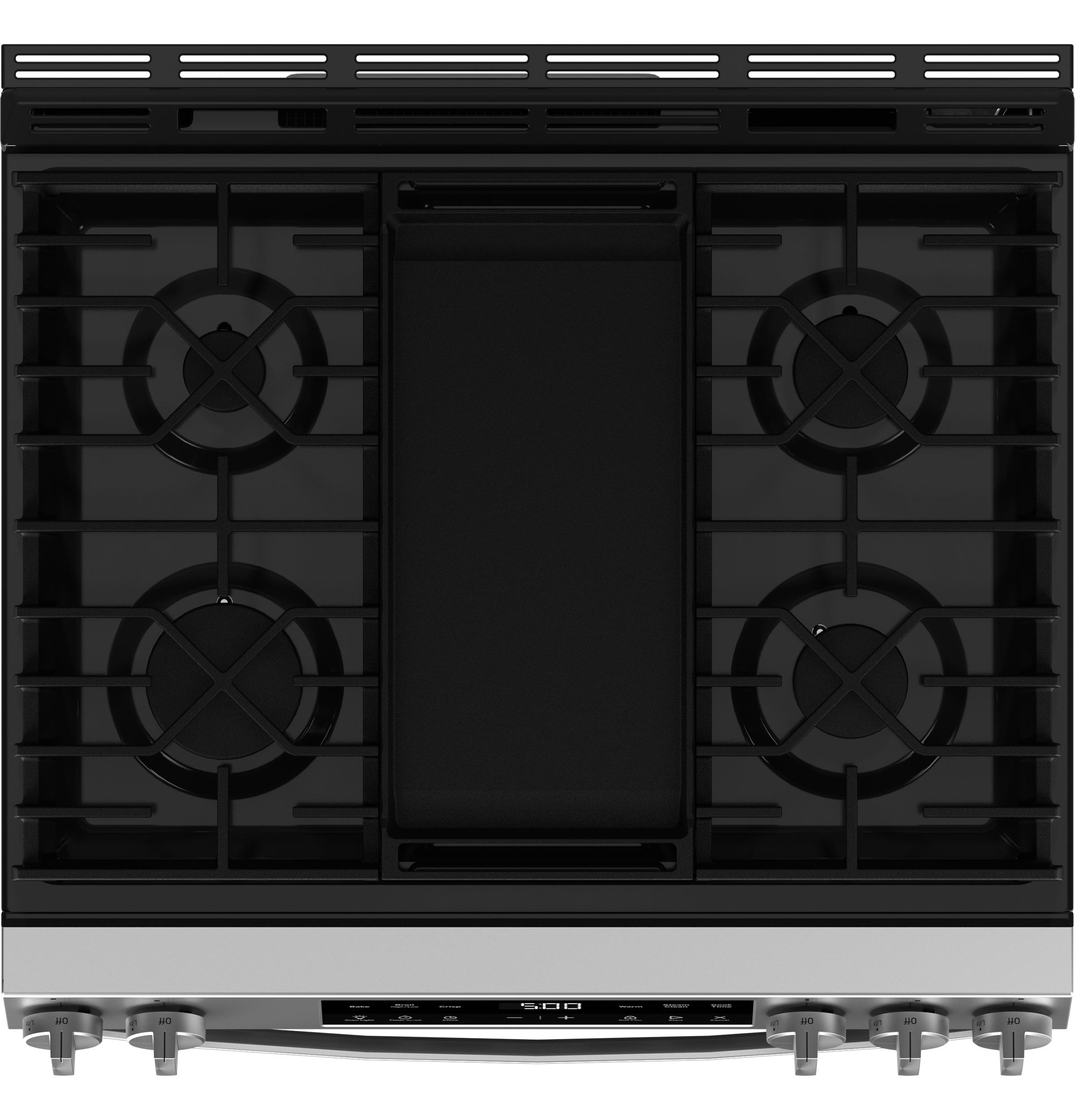 GGS500SVSS GE® 30" Slide-In Front Control Gas Range with Crisp Mode